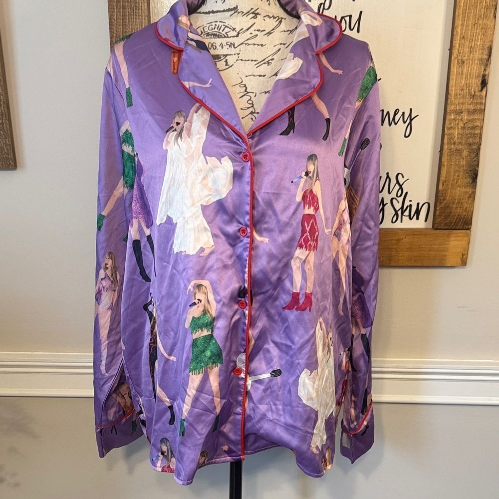 Taylor Swift Midnights "Lavender" album cover pajama top